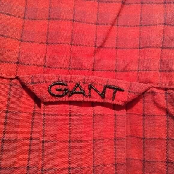 EUC Gant USA Adirondack Poplin XL Tall Men's 100% Cotton Red Button-Up Shirt - Picture 5 of 6